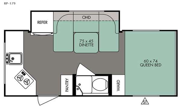 Floorplan - 2015 Forest River RV R Pod RP 179