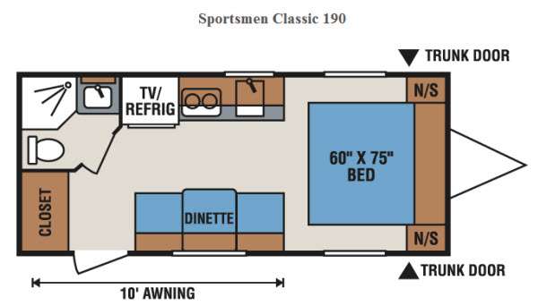 Floorplan - 2015 KZ Sportsmen Classic 190