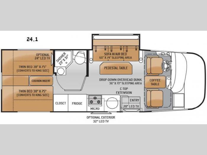 Floorplan - 2015 Thor Motor Coach Vegas 24.1