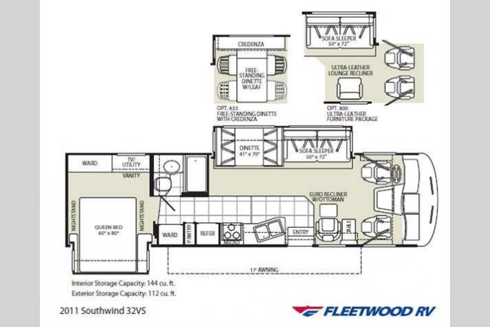 Floorplan - 2011 Fleetwood RV Southwind 32VS