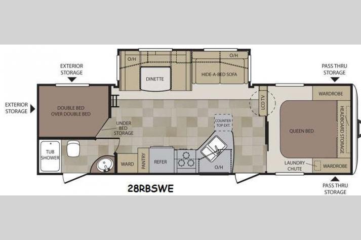 Floorplan - 2014 Keystone RV Cougar Half-Ton Series 28RBSWE