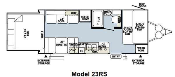 Floorplan - 2014 Forest River RV Rockwood Roo 23RS