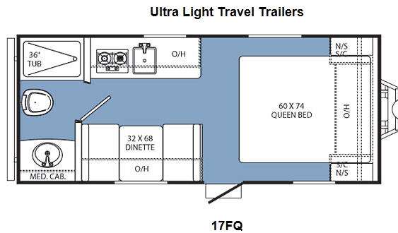 Floorplan - 2014 Coachmen RV Clipper Ultra-Lite 17FQ