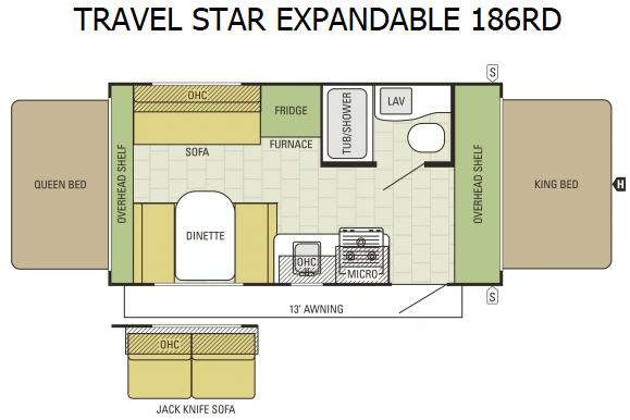 Floorplan - 2015 Starcraft Travel Star 186RD