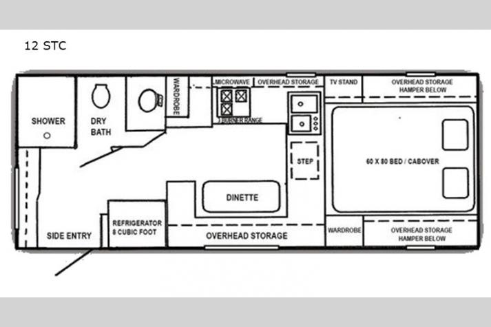 Floorplan - 2017 RC Willett Inc Northstar Hardside 12 STC