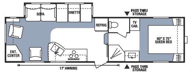 Floorplan - 2008 KZ Sportsmen S305RE