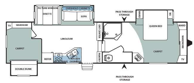 Floorplan - 2009 Forest River RV Sandpiper 315BHT