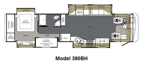 Floorplan - 2011 Forest River RV Berkshire 390BH