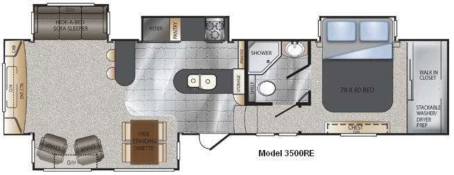 Floorplan - 2011 Keystone RV Alpine 3500RE