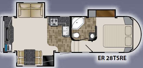 Floorplan - 2012 Heartland ElkRidge 28TSRE