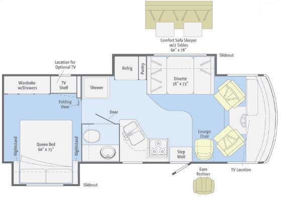 Floorplan - 2012 Winnebago Vista 26P