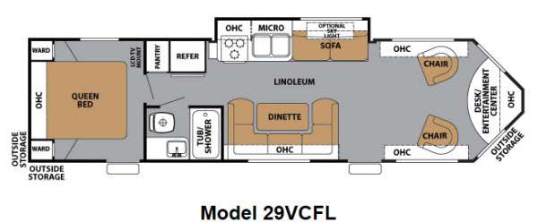 Floorplan - 2012 Forest River RV V-Cross Classic 29VCFL