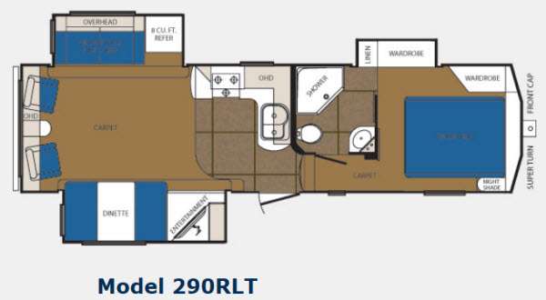 Floorplan - 2013 Prime Time Manufacturing Crusader 290RLT