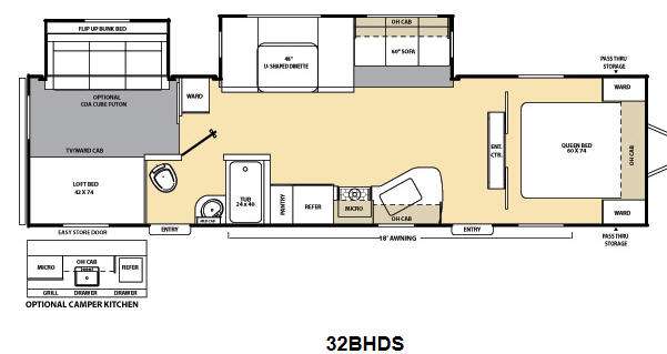 Floorplan - 2013 Coachmen RV Catalina Deluxe Edition 32BHDS
