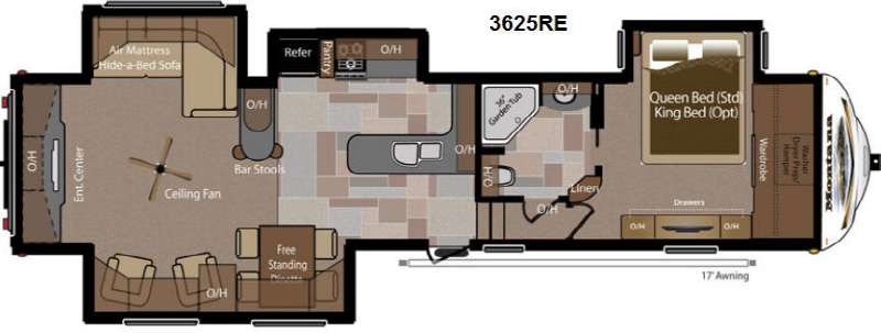 Floorplan - 2013 Keystone RV Montana 3625 RE
