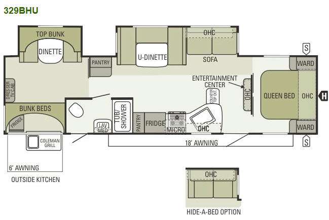 Floorplan - 2013 Starcraft  Autumn Ridge 329BHU