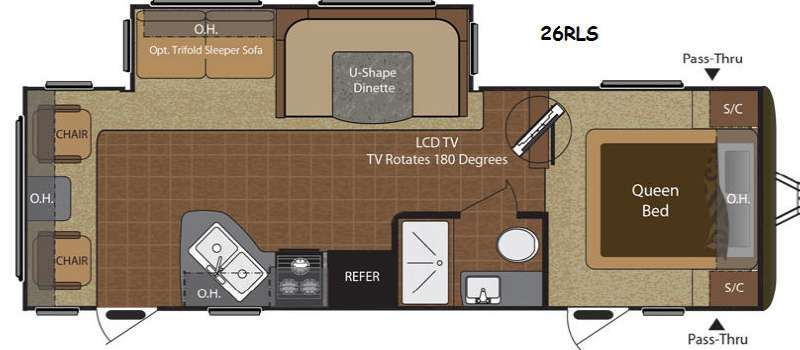 Floorplan - 2014 Keystone RV Hideout 26RLS
