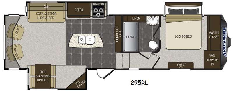 Floorplan - 2014 Keystone RV Avalanche 295RL