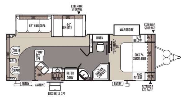 Floorplan - 2014 Forest River RV Rockwood Ultra Lite 2604WS