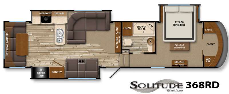 Floorplan - 2014 Grand Design Solitude 368RD