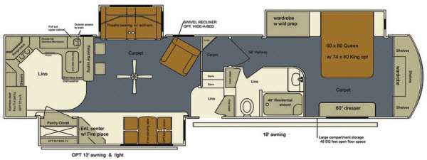 Floorplan - 2014 EverGreen RV Bay Hill 340RK