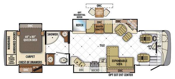Floorplan - 2014 Forest River RV Berkshire 390FL