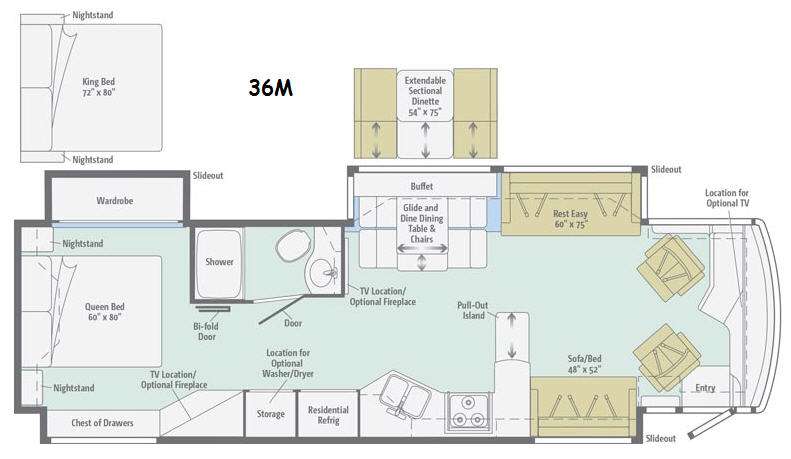 Floorplan - 2014 Itasca Meridian 36M