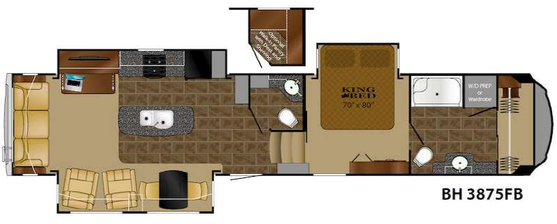 Floorplan - 2015 Heartland Bighorn 3875FB