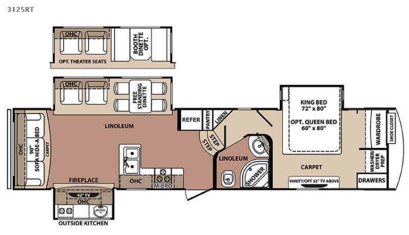 Floorplan - 2015 Forest River RV Blue Ridge 3125RT