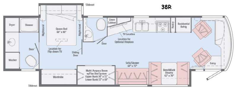 Floorplan - 2015 Winnebago Forza 38R