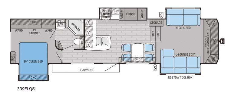 Floorplan - 2015 Jayco Eagle 339FLQS