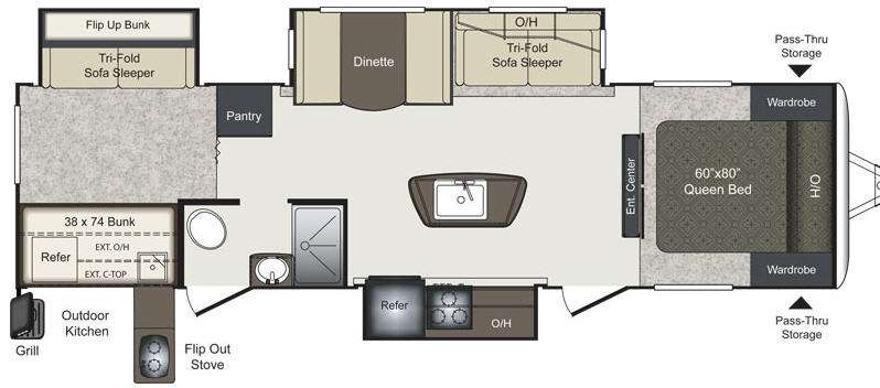 Floorplan - 2015 Keystone RV Laredo 320TG