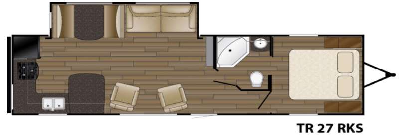 Floorplan - 2016 Heartland Trail Runner 27RKS