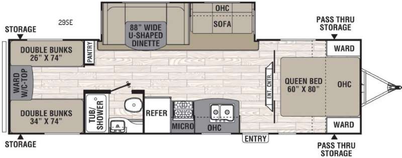 Floorplan - 2016 Coachmen RV Freedom Express 29SE