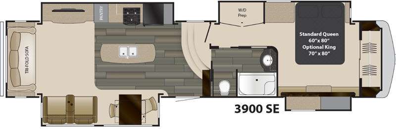 Floorplan - 2016 Heartland Gateway 3900 SE