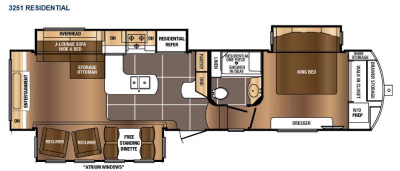 Floorplan - 2016 Prime Time RV Sanibel 3251