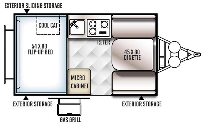 Floorplan - 2016 Forest River RV Flagstaff Hard Side T12RB