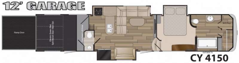 Floorplan - 2016 Heartland Cyclone 4150