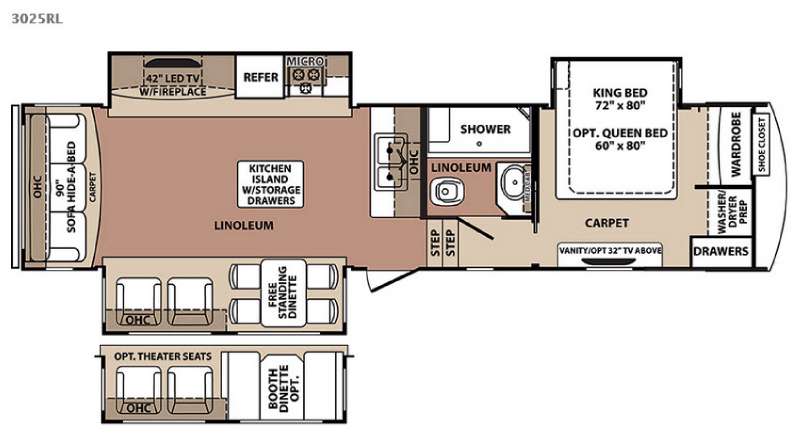 Floorplan - 2016 Forest River RV Blue Ridge 3025RL