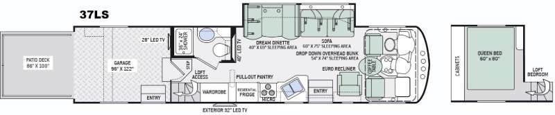 Floorplan - 2016 Thor Motor Coach Outlaw 37LS
