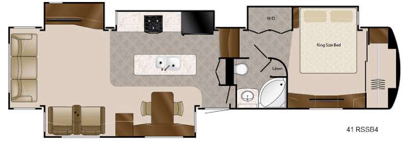Floorplan - 2016 DRV Luxury Suites Mobile Suites 41 RSSB4