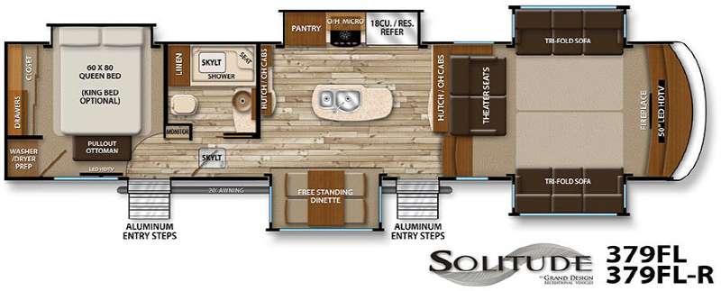 Floorplan - 2016 Grand Design Solitude 379FL