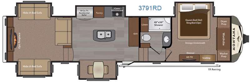 Floorplan - 2016 Keystone RV Montana 3791 RD