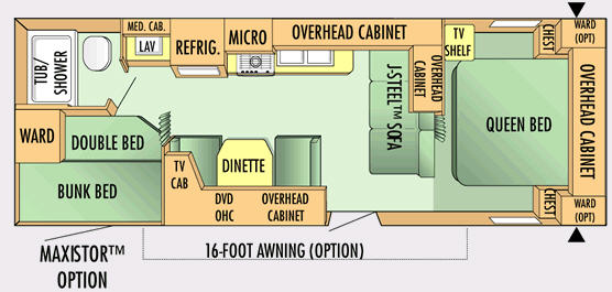 Floorplan - 2007 Jayco Jay Flight 27 BH