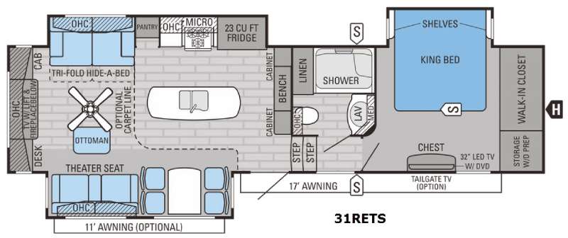 Floorplan - 2016 Jayco Pinnacle 31RETS