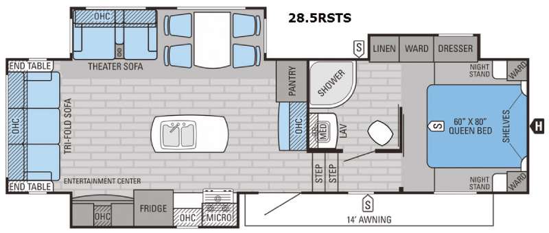 Floorplan - 2016 Jayco Eagle HT 28.5RSTS