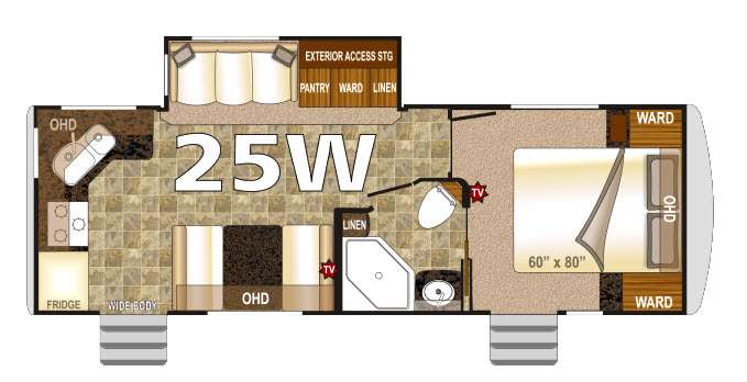 Floorplan - 2016 Northwood Arctic Fox 25W