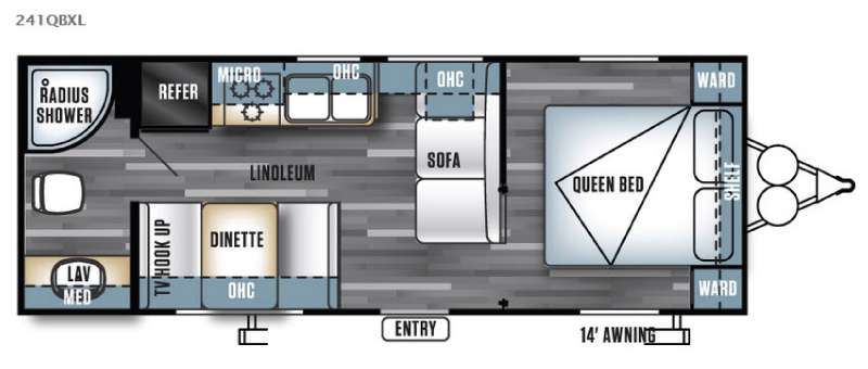 Floorplan - 2016 Forest River RV Salem Cruise Lite 241QBXL
