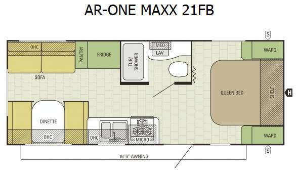 Floorplan - 2017 Starcraft AR-ONE MAXX 21FB