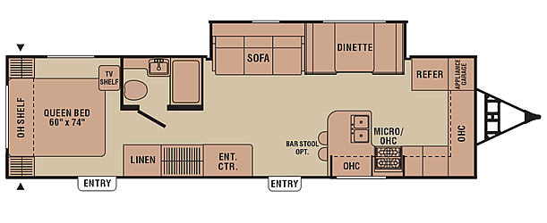Floorplan - 2007 Coachmen RV Captiva 288 FKS